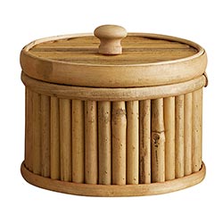 Bamboo round box with lid